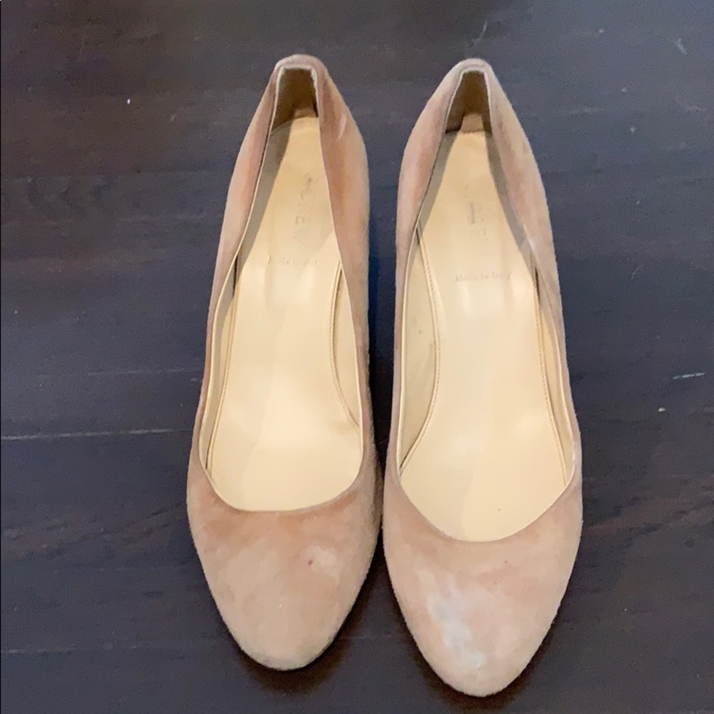 J. Crew suede beige neutral wedges